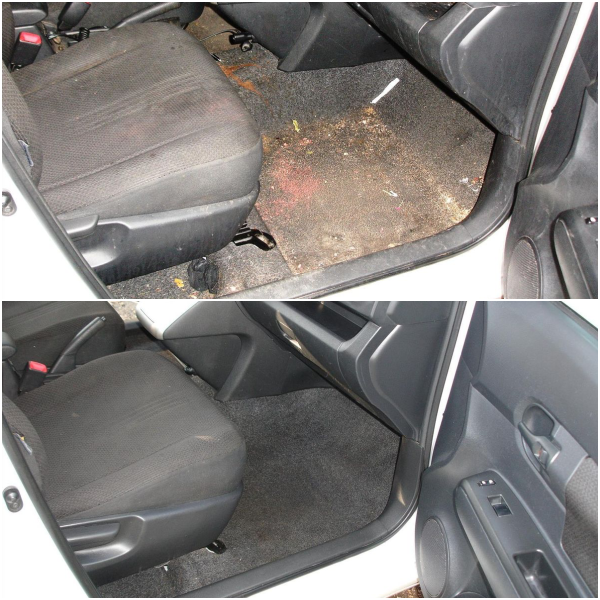 Antes e depois da limpeza com Aspira Só